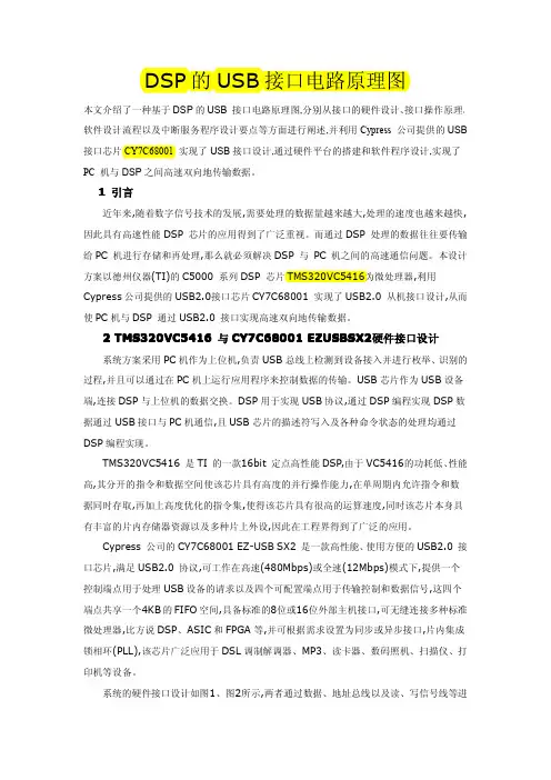 DSP 的USB 接口电路原理图