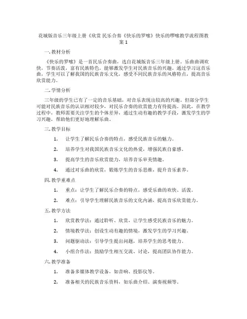 花城版音乐三年级上册《欣赏 民乐合奏《快乐的罗嗦》快乐的啰嗦教学流程图教案1