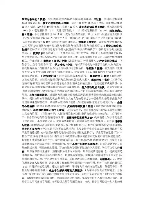 教育心理学总结笔记