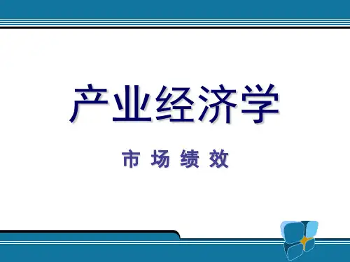 产业经济学：市场绩效