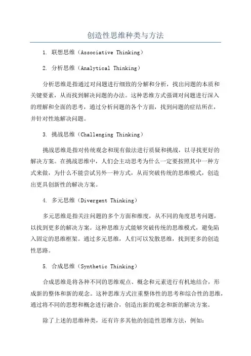 创造性思维种类与方法