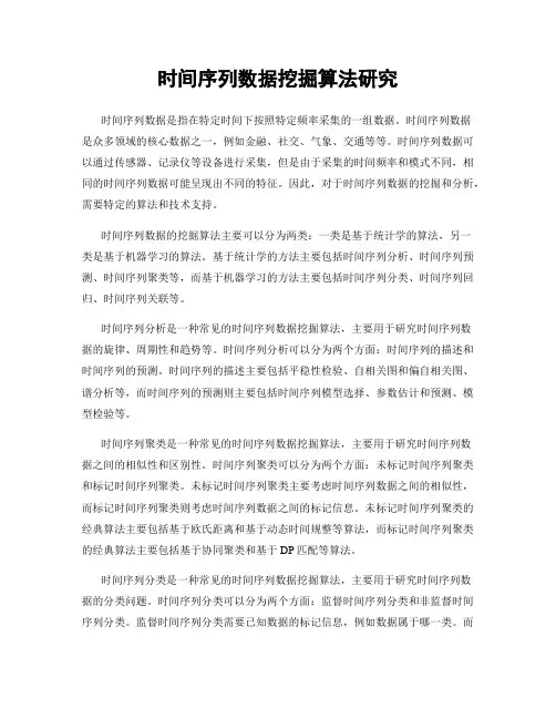 时间序列数据挖掘算法研究