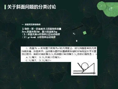 高三斜面上的受力分析专题(全面经典)