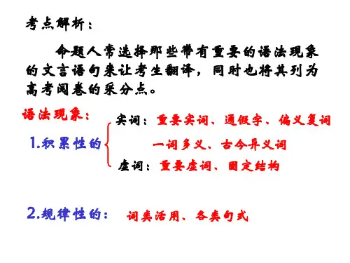文言文翻译公开课ppt课件