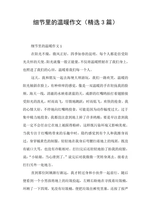 细节里的温暖作文(精选3篇)