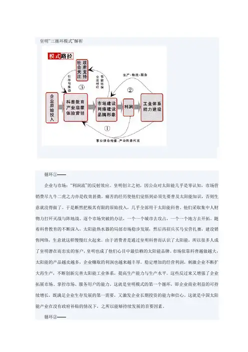 皇明“三循环模式”解析