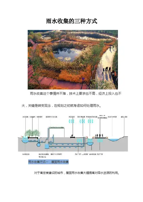 雨水收集三大方法