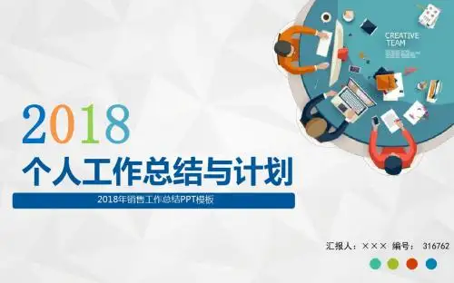 2018年销售工作总结PPT模板