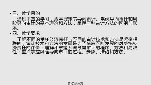 审计技术和方法PPT课件