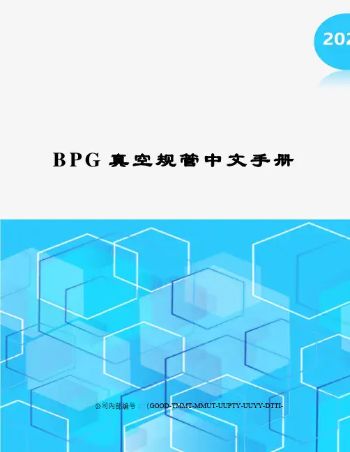 BPG真空规管中文手册精编版
