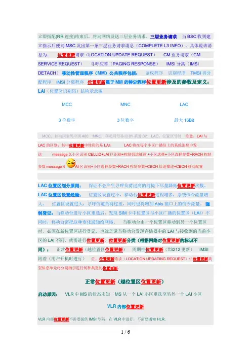位置更新(LOCATIONUPDATE)