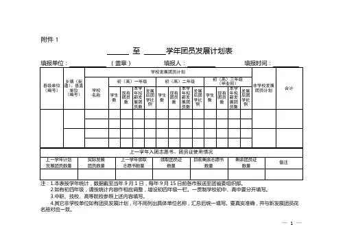 一表一册一薄范本