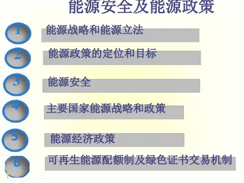 能源战略、能源政策和能源安全最新PPT课件