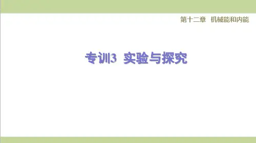 苏科版九年级上册物理 考点专题训练 实验与探究 重点习题练习复习课件