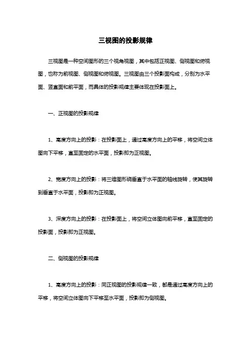 三视图的投影规律