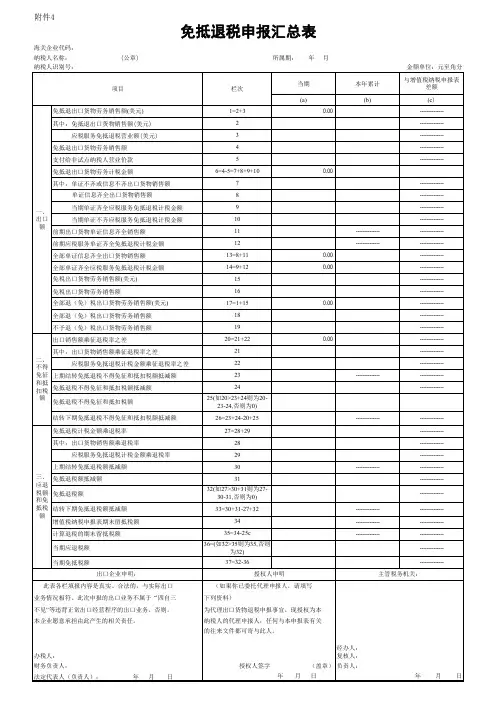免抵退税申报汇总表.rar