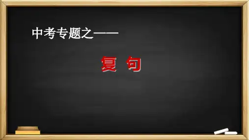 中考语文复句专题训练 课件