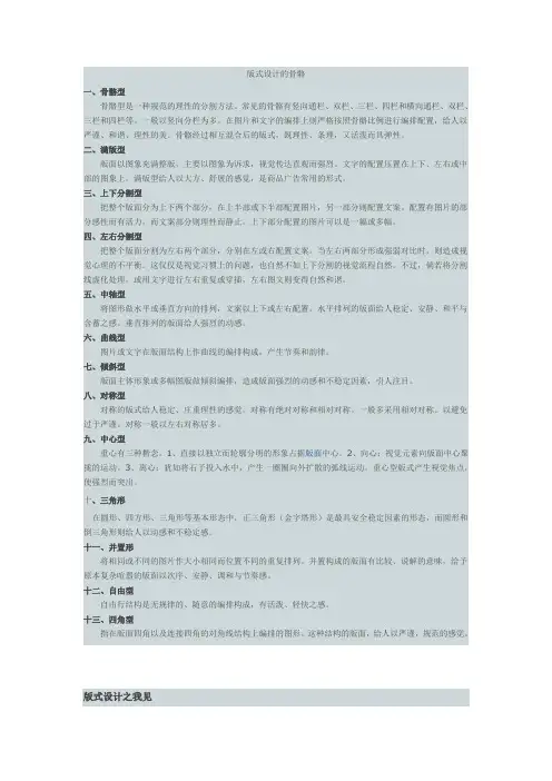 版式设计：骨骼版式与经验