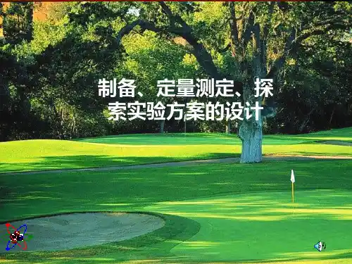 化学实验设计——制备、测定和探索性实验方案设计