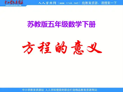 苏教版五年下《方程的意义》ppt课件之二 公开课获奖课件