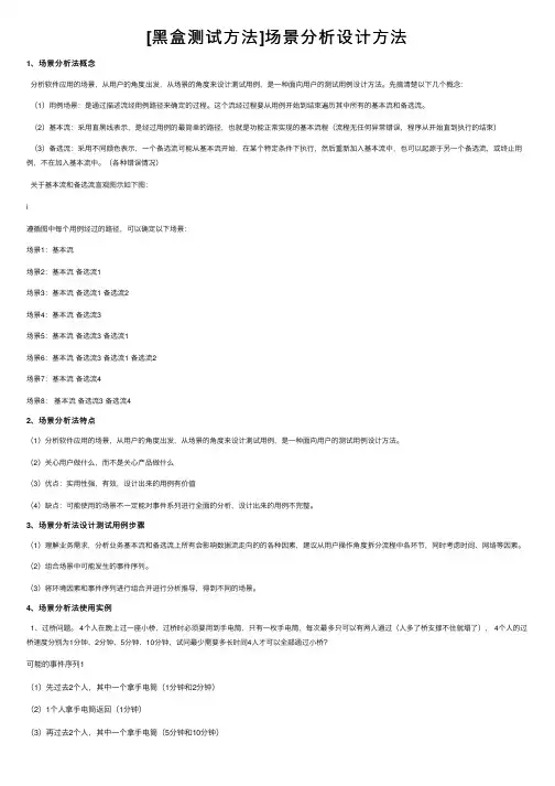 [黑盒测试方法]场景分析设计方法