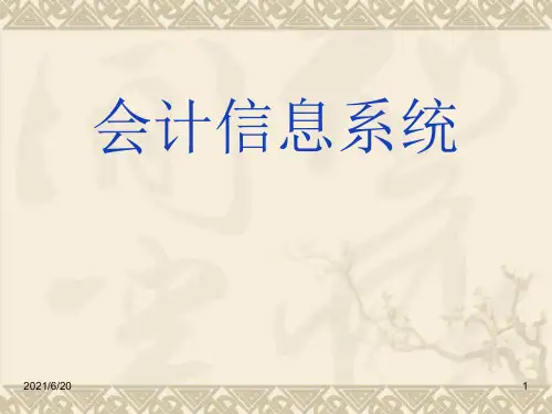 会计信息系统基础PPT课件