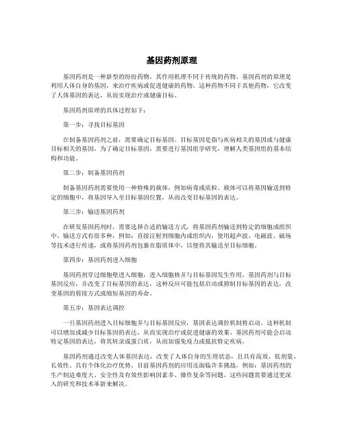 基因药剂原理