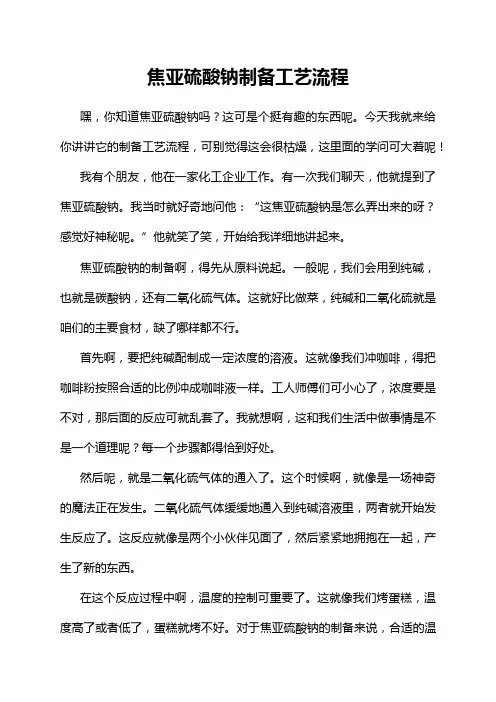 焦亚硫酸钠制备工艺流程