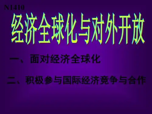 高一政治经济全球化与对外开放