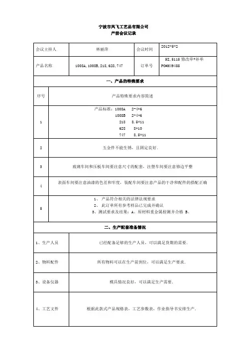 产前会议记录12064