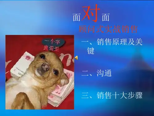 面对面顾问式实战销售演示文稿