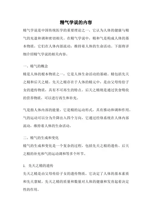 精气学说的内容