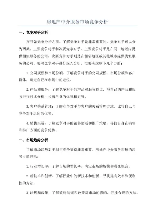 房地产中介服务市场竞争分析