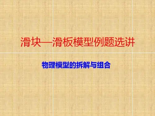 “子弹打木块”专题例题 高级简洁动画PPT