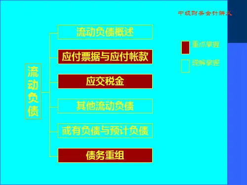 流动负债-精彩的ppt模板