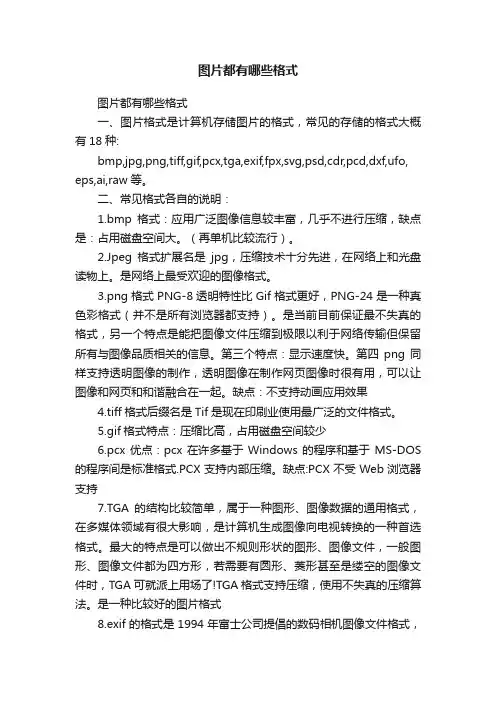 图片都有哪些格式