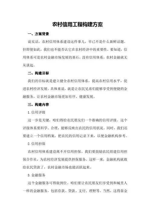 农村信用工程构建方案