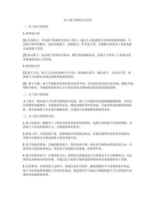 木工凿子的知识点总结