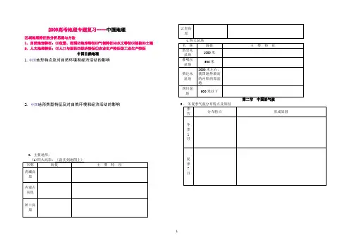 区域地理特征的分析思路与方法