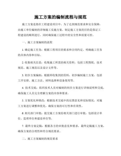 施工方案的编制流程与规范