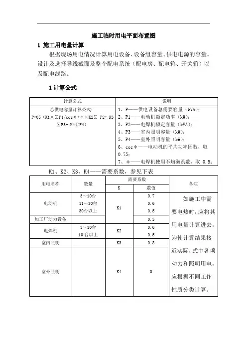 施工临时用电平面布置图