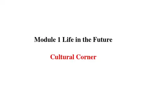 高一英语外研必修4课件：Module1CulturalCorner