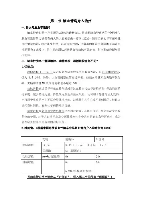 2020年脑卒中规范化诊治简明手册2.神经介入篇