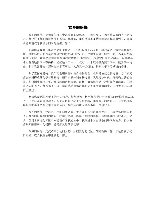 故乡的杨梅