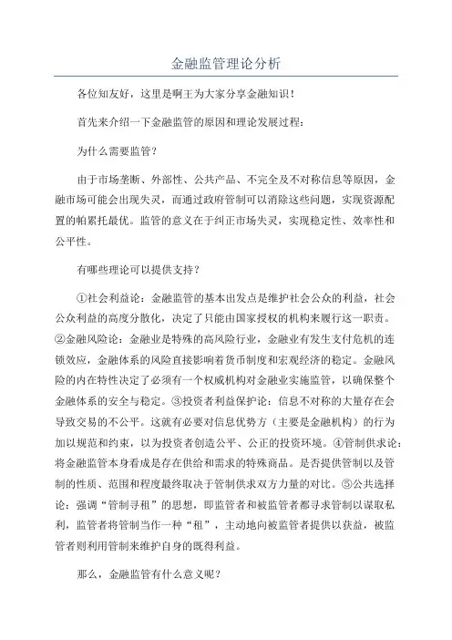 金融监管理论分析