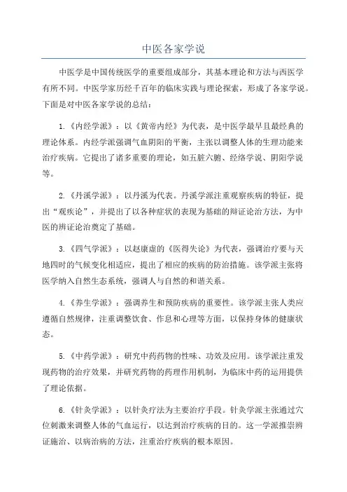 中医各家学说