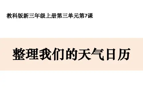 整理我们的天气日历