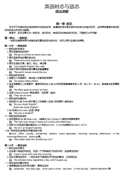 英语时态与语态语法讲解
