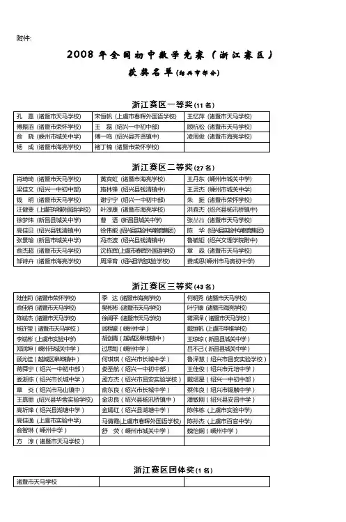 2008年全国初中数学竞赛(浙江赛区)_4