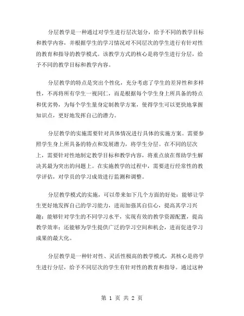 分层教学范文